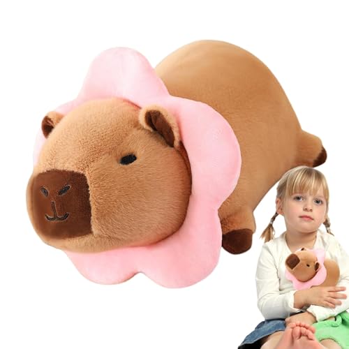 Capybara-Plüschtier, Gefülltes Capybara,10-Zoll-ultraweiches Capybara-Plüschtier | Kawaii-Wurfkissen-Stoffpuppen, realistische Tier-Plüsch-Wohndekoration für gemütliches Kuscheln und Dekorieren von Fmzrbnih