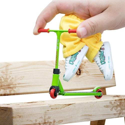 Fingerbrett-Set – Finger-Scooter-Spielzeug, Tragbares Finger-Skateboard | Interaktives, Abnehmbares Fingerspielzeug, Zubehör Für Kleine Roller-Fingerbretter Mit Fingerhosen, Schuhen Und Werkzeugen Für von Fmzrbnih