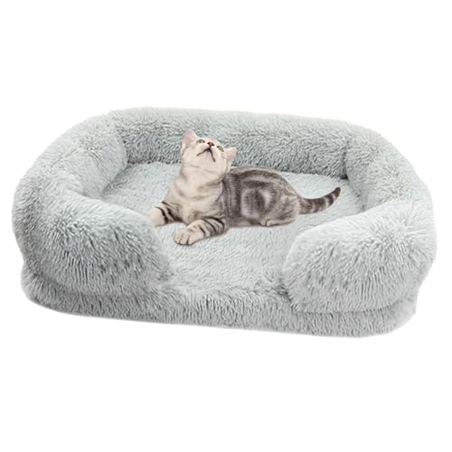 Flauschiges Hundebett – Couch-Haustierbett, Orthopädisches Gemütliches Hundebett | Bequemes, Beruhigendes Katzennest Mit Abnehmbarem, Waschbarem Bezug, Bequemer, Flauschiger Oberfläche, Rutschfester U von Fmzrbnih