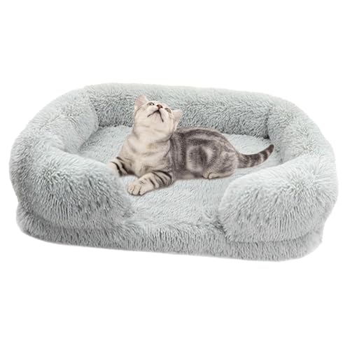 Flauschiges Hundebett – Couch-Haustierbett, Orthopädisches Gemütliches Hundebett | Bequemes, Beruhigendes Katzennest Mit Abnehmbarem, Waschbarem Bezug, Bequemer, Flauschiger Oberfläche, Rutschfester U von Fmzrbnih