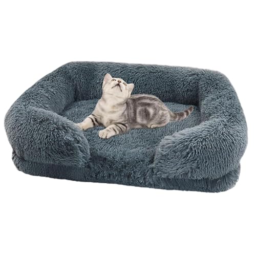 Flauschiges Hundebett – Couch-Haustierbett, Orthopädisches Gemütliches Hundebett | Bequemes, Beruhigendes Katzennest Mit Abnehmbarem, Waschbarem Bezug, Bequemer, Flauschiger Oberfläche, Rutschfester U von Fmzrbnih