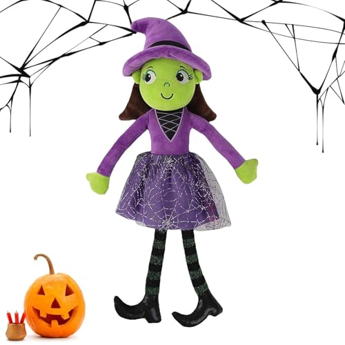 Fmzrbnih Hexenpuppe – Kinder-Plüschtiere, Hexenpuppen, Halloween-Hexenpuppe | Hautfreundliche Halloween-Hexe-Puppe, Vielseitige Gothic-Hexenpuppe, Hexenpuppenfigur Für Wohnzimmer, Büros von Fmzrbnih