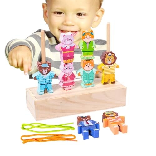 Fmzrbnih Tier-Stapelspielzeug,Holz-Stapelspielzeug,Stapelbare Tierblöcke Vorschule Montessori Kleinkind-Puzzles - Vorschul- -Balance-Spiel und Kleinkind-Rätsel von Fmzrbnih