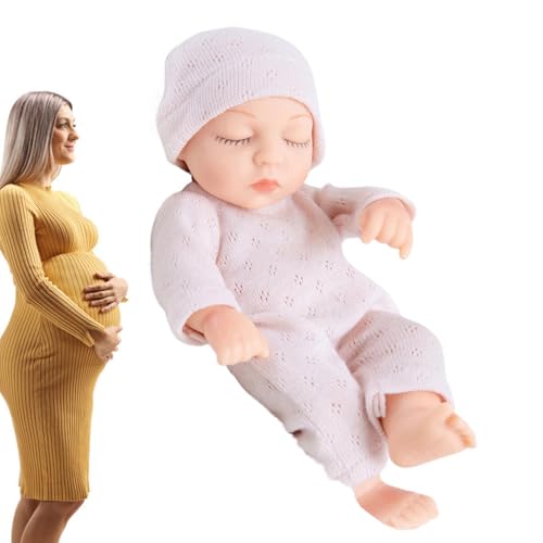 Ganzkörper-Silikon-Reborn – 7 Zoll Realistische Reborn-Babypuppe, Silikonpuppe | Dekoratives Reborn-Figurenspielzeug Mit Beweglichen Gelenken Für Schlafzimmer, Wohnzimmer, Kinderzimmer, Kinderzimmer, von Fmzrbnih