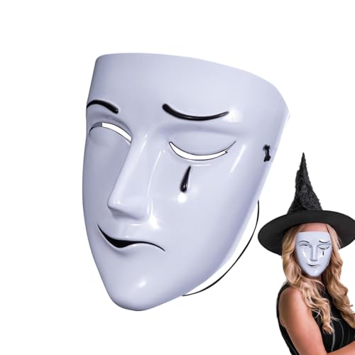 Herren Maskerade Masque - Kreative, Traurige Und Glückliche Masque, Maskerade Men | Einzigartige Vollgesichtskostüm Masque, Maskerade -Masken Männer, Ausgefallene Coole Gesichtsabdeckung Für Carn von Fmzrbnih