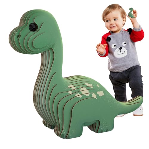 Kinder-Dinosaurier-Puzzle,3D-Dinosaurier-Puzzles - 3D-Puzzle Diplodocus Papierspielzeug,Vorschulische Lernaktivitäten, pädagogische Bausteine ​​für die Farberkennung von Fmzrbnih