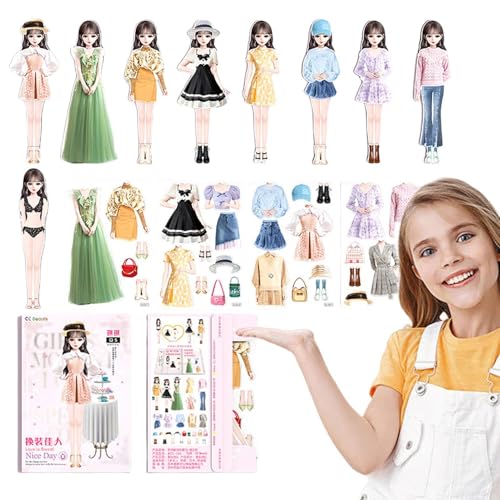 Magnetische Anziehpuppen – Magnetisches Puppen-Anziehset, Papierpuppen-Rollenspielzeug | Princess Dress Up Magnetpuppenspiel, Magnetpuppenspiel Für Kinder, Mädchen, Teenager, Reisen, Schule von Fmzrbnih