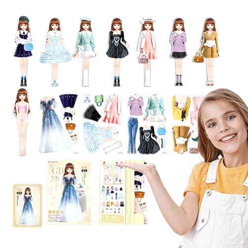 Magnetische Anziehpuppen – Magnetisches Puppen-Anziehset, Papierpuppen-Rollenspielzeug | Princess Dress Up Magnetpuppenspiel, Magnetpuppenspiel Für Kinder, Mädchen, Teenager, Reisen, Schule von Fmzrbnih