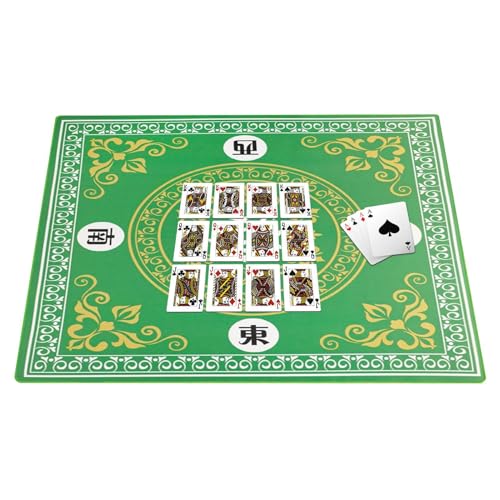 Mahjong-Tischmatte – Mehrzweck-Spielmatte, Tragbare Karten-Spielmatte | Multifunktionale Quadratische Brettspiel-Tischmatte, Rutschfeste Matte Für Mahjong-Poker-Kartenbrettspiele, (31,5 X 31,5 Zoll) von Fmzrbnih