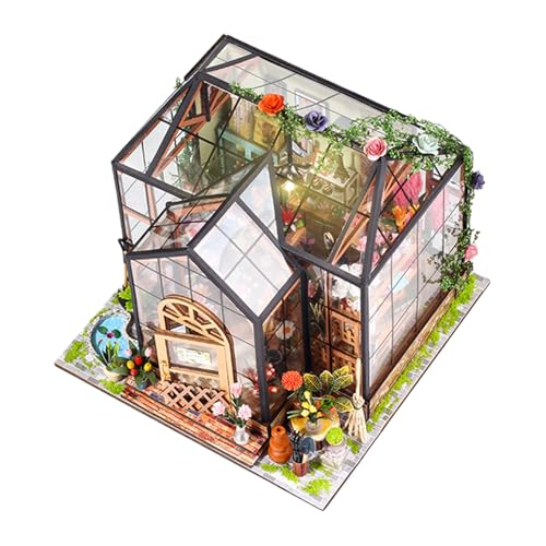 Miniatur Puppenhaus Bausatz | 3D Mini Gewächshaus Modellbausatz - Deko Anzeige für Schlafzimmer Zimmer Teenager Weihnachten Halloween BücherBibliothek Projekte Miniatur Puppenhaus Bausatz | 3D Mini Gewächshaus Modellbausatz - Deko Anzeige für Schlafzimmer Zimmer Teenager Weihnachten Halloween BücherBibliothek Projekte von Fmzrbnih