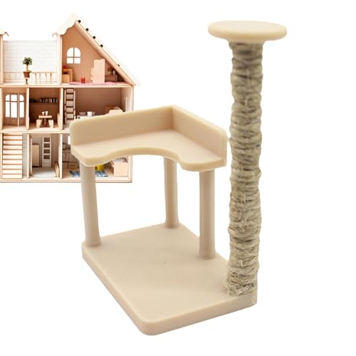 Miniatur-Puppenhaus Möbel, Miniatur-Katzenkletterrahmen, 1:12 Katzenkletterrahmen-Modell | Handgefertigtes Katzen-Kletterrahmenmodell, Miniatur-Landschaftsdekoration von Fmzrbnih