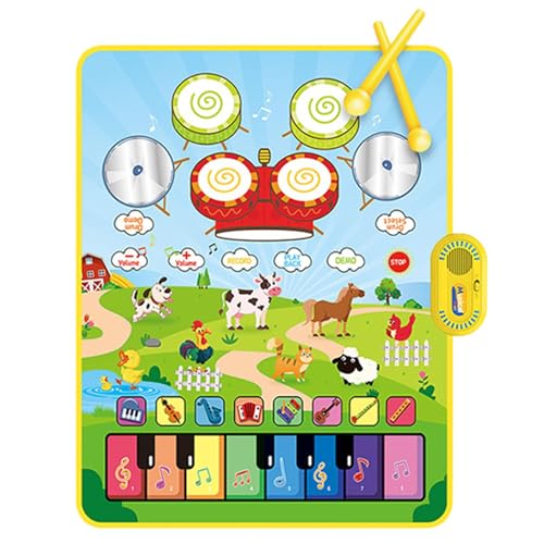 Musikmatte Für Kleinkinder – Kreative Musik-Spielmatte, Musik-Lernspielzeug, Klaviermatte | Pädagogisches Mädchen-Touch-Musiksensorspielzeug, Lustiges Musikinstrument Für , Mädchen, Kinder, Klei von Fmzrbnih