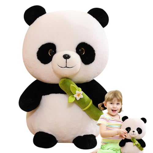 Panda-Plüschtiere – Plüsch-Panda-Kuscheltiere, Realistische Handgefertigte Kuschel-Panda-Plüschtiere | Holding Bamboos Panda-Babys, Stofftier, Pandabär-Plüsch, Lebhafter Panda-Plüsch Für Kinder, (25 C von Fmzrbnih