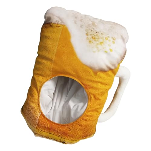 Plüsch -Bier -Becher -Hut - 40 X 30 Cm Lustige Kostüm Kopfbedeckung, Kristall Ultra Soft Fabric Cosplay -Kappe, Leichte PP -Baumwollfüllung | Neuheit Oktoberfest Kopfbedeckung Für Halloween Und Carniv Plüsch -Bier -Becher -Hut - 40 X 30 Cm Lustige Kostüm Kopfbedeckung, Kristall Ultra Soft Fabric Cosplay -Kappe, Leichte PP -Baumwollfüllung | Neuheit Oktoberfest Kopfbedeckung Für Halloween Und Carniv von Fmzrbnih