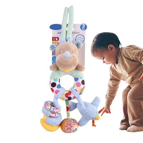 Plüsch-Kinderwagen-Spielzeug – Baby-Autositz-Spielzeug, Aktivitäts-Spiral-Plüsch-Kinderwagen-Spielzeug Für Kinderwagen | Baby-Aktivitäts-Spiral-Plüsch-Autositz-Spielzeug, Niedliches Hängendes Kinderwa von Fmzrbnih
