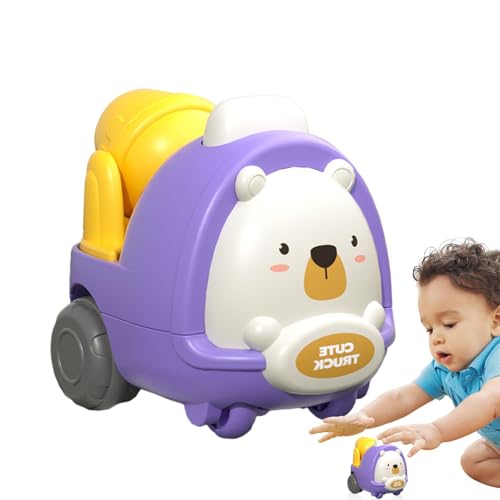 Press and Go Autospielzeug, Spielzeugautos zum Zurückziehen - Pull Back and Go Tierrennautos für Kinder,Push and Go Reibungsbetriebenes Autospielzeug, Eltern-Kind-Interaktion, Feinmotorikspielzeug für von Fmzrbnih