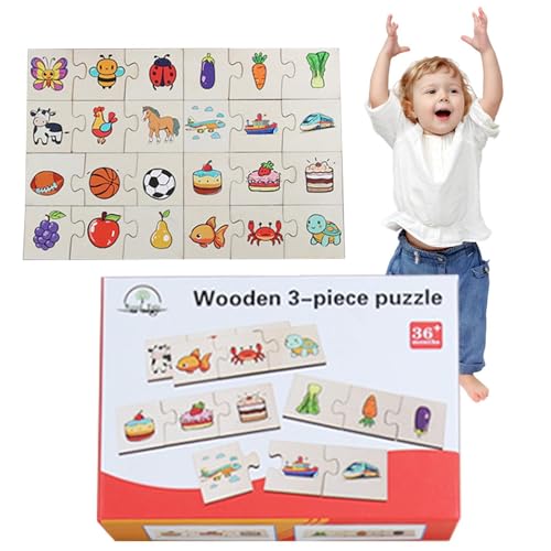 Puzzle für Kleinkinder, Kleinkind-Puzzles, Lebensmittel-Matching-Rätsel, Kognitives Lernspielzeug, STEM Frühpädagogisches Puzzlespielzeug für Kinder, und Mädchen von Fmzrbnih