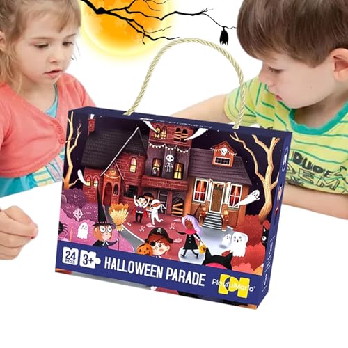 Puzzles Für Kinder – 24 Teile Kinder-Halloween-Puzzle, Festival-Wanddekorationen | Multifunktionale Weihnachtsnacht-Urlaubspuzzles, Cartoon-Halloween-Dekoration Für Familie, Urlaub, (17,32 X 12,2 Zoll von Fmzrbnih