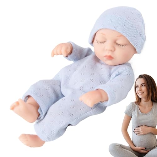 Realistische Silikonpuppe – 7-Zoll-Silikon-Reborn-Babypuppe, Ganzkörper-Reborn-Puppe | Anschmiegsame, Wiedergeborene Puppenminiatur Mit Beweglichen Gelenken Für Wohnzimmer, Schlafzimmer, Kinderzimmer, von Fmzrbnih