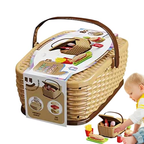 Schneiden Spiel Food Set Küche Tun - Kinder Schneiden Das Spielen Essen, Tun Sie Das Essen Schneiden | Schneiden Von Vorgetäuschtem Lebensmittelspielspielzeug Mit Picknickkorb, Küchenzubehör Bildungss von Fmzrbnih