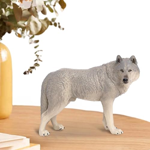 Wolf-Spielzeugfiguren – Tier-Actionfigur, tragbare Wolf-Tierfiguren | Simuliertes realistisches -Mehrzweckmodell, Tierfiguren Wolf, Wolfsfiguren-Set für Kinder im Alter von 3–5 und 6–12 Jahren von Fmzrbnih