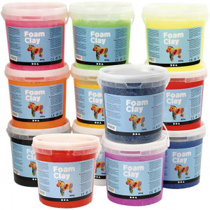 Foam Clay® , Inhalt kann variieren , Sortierte Farben, 12x560g/ 1 Pck von Foam Clay