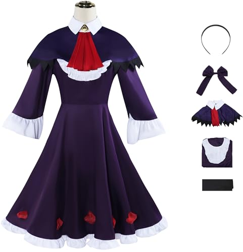 Foanja Akemi Homura Cosplay Kostüm Damen Anime Puella Magi Madoka Magica Akemi Homura Komplettset Hexenuniform mit Zubehör für Dress up Halloween Karneval Geburtstag Party Verkleidung Fancy Costume von Foanja