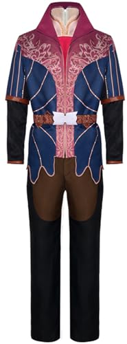 Foanja Astarion Cosplay Kostüm Herren Verkleidung Game Baldurs Gate 3 Astarion Outfit Jacke und Oberteil Hose Gürtel Anzug für Fancy Dress Up Halloween Karneval Party Maskerade Costume von Foanja