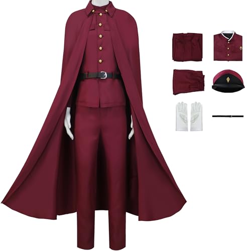 Foanja Bungo Stray Dogs Kostüm Erwachsene Cosplay Ookuara Teruko Suehiro Tecchou Uniform mit Hut und Handschuhe Set für Herren Damen Halloween Karneval Geburtstag Party Maskerade Verkleidung Costume von Foanja