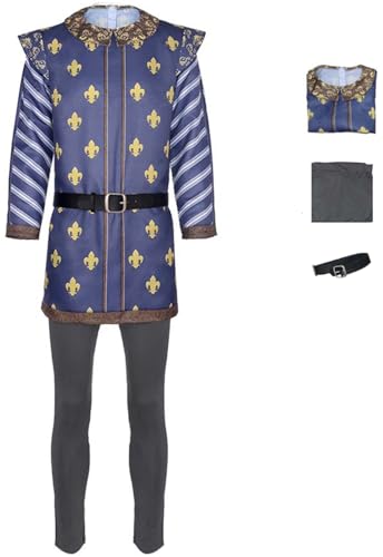 Foanja Charming Prinz Kostüm Herren Cosplay Monster Shrek Charming Prinz Anzug Top und Hose mit Gürtel Halloween Karneval Geburtstag Party Maskerade Verkleidung Costume Foanja Charming Prinz Kostüm Herren Cosplay Monster Shrek Charming Prinz Anzug Top und Hose mit Gürtel Halloween Karneval Geburtstag Party Maskerade Verkleidung Costume von Foanja