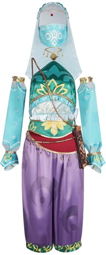 Foanja Link Cosplay Kostüm Erwachsene Verkleidung Game Zelda Gerudo Town Link Wüsten Frauen Uniform mit Zubehör Anzug für Fancy Dress Up Halloween Karneval Geburtstag Party Maskerade Costume von Foanja