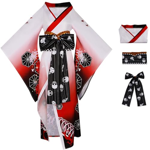 Foanja Makima Cosplay Kostüm Damen Verkleidung Chainsaw Man Domination Demon Makima Hyakkiyakou‘s Shutendoji Anime Kimono Anzug für Fancy Dress Halloween Karneval Geburtstag Party Maskerade Costume von Foanja