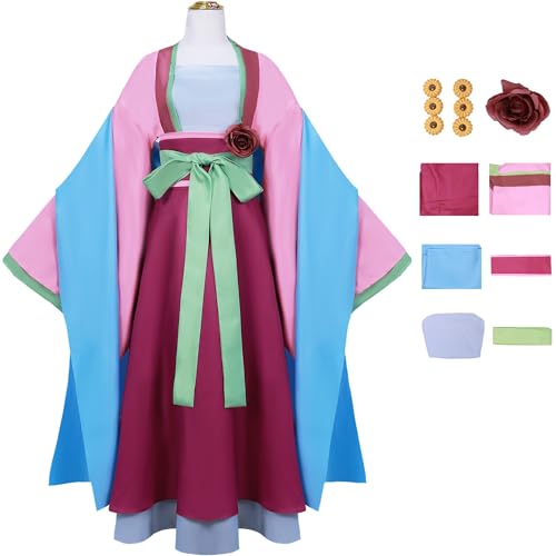 Foanja Maomao Cosplay Kostüm Damen Anime Apothecary Diaries Apotheker Mao Mao Fee Deluxe Komplett Uniform mit Zubehör für Dress up Halloween Karneval Geburtstag Party Verkleidung Fancy Costume von Foanja