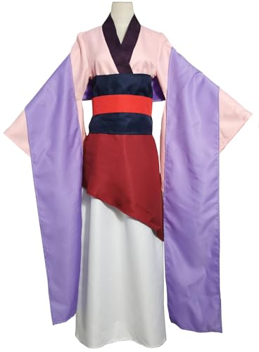 Foanja Mulan Kostüm Damen Cosplay Hua Mulan Hanfu Komplett Outfit Anzug für Dress up Halloween Karneval Geburtstag Party Verkleidung Fancy Costume von Foanja