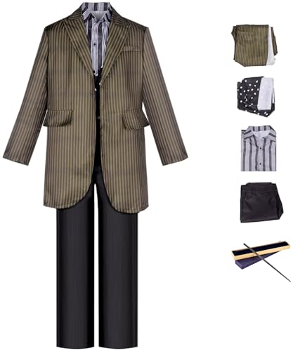 Foanja Sirius Black Kostüm Herren Verkleidung Zauberer Sirius Black Smoking Uniform mit Zauberstab für Halloween Karneval Geburtstag Party Maskerade Fancy Costume Foanja Sirius Black Kostüm Herren Verkleidung Zauberer Sirius Black Smoking Uniform mit Zauberstab für Halloween Karneval Geburtstag Party Maskerade Fancy Costume von Foanja