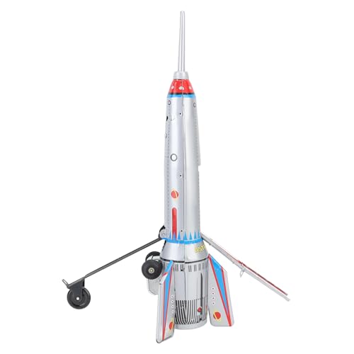 Focket Zinn Raumschiff Rakete, MS378 Vintage Raketenmodell für Kinder und Erwachsene, Raketensammler, Weltraum Raumdekoration, Fliegendes Modell Raketen Weltraumspielzeug für Jungen und von Focket