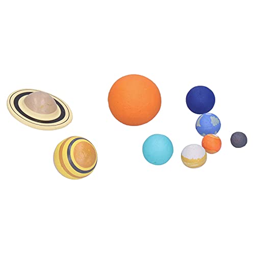 9pcs Universe Planet Solarsystem, Solarsystem Lehrmodell Montessori Planet Toys, Planet Modell Astronomie Science Bildungsmodell Spielzeug für Astronomie -Enthusiast von Fockety