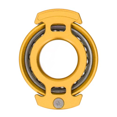 Fidget Ring, Metall Mechanische Sinn frei rotierenden Fidget Spinner Fein Polieren Taktile Komfort reduzieren Angst Portable Finger Spinner für Haus, Bus, Büro (Orange) von Fockety