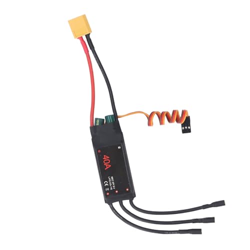 Fockety Bürstenloser Motor, Elektrischer Geschwindigkeitsregler, 40 A, Hervorragende Stromverarbeitungsfähigkeit mit XT60-Stecker, USB-Tuner, Umfassende Programmierung, Mehrfachschutz von Fockety