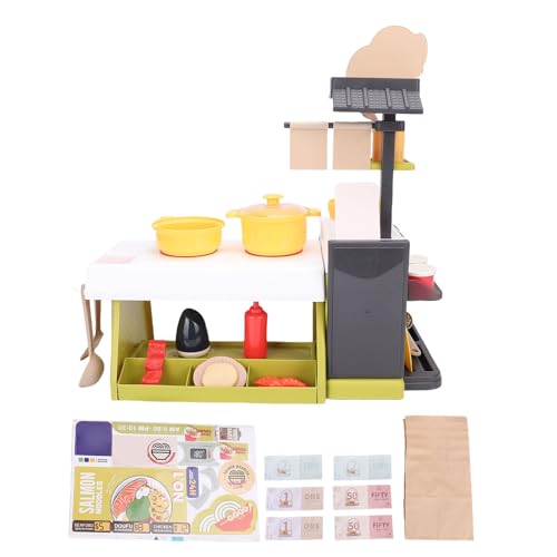 Fockety Kids Kitchen Playset, Simuliertes Fast -Food -Restaurant mit Farbigem Essen und Registrierkasse, Spielen für Spiele und Familienbindung Fockety Kids Kitchen Playset, Simuliertes Fast -Food -Restaurant mit Farbigem Essen und Registrierkasse, Spielen für Spiele und Familienbindung von Fockety