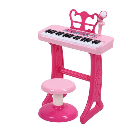 Fockety Kids Piano, 37 Keys Electronic Educational Kleinkind Keyboard -Keyboardspielzeug mit Mikrofon, Aufzeichnung der Wiedergabe Mehrerer Sounds Lichter Hocker Kids Musical Instrument Fockety Kids Piano, 37 Keys Electronic Educational Kleinkind Keyboard -Keyboardspielzeug mit Mikrofon, Aufzeichnung der Wiedergabe Mehrerer Sounds Lichter Hocker Kids Musical Instrument von Fockety