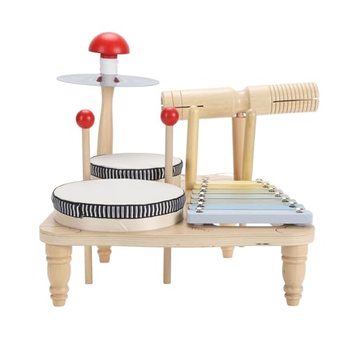 Fockety MusiKspielegeug aus Holz, Puzzle-Farberkonung Früches Lern Musik-Ssensortrommel Schlaginstrument Holz-Musiktrommel-Set Pädagogisches Holztrommel-Set für und Mädchen Fockety MusiKspielegeug aus Holz, Puzzle-Farberkonung Früches Lern Musik-Ssensortrommel Schlaginstrument Holz-Musiktrommel-Set Pädagogisches Holztrommel-Set für und Mädchen von Fockety
