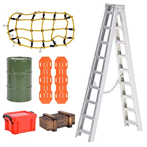 Fockety RC Car Ersatzee, 1/10 Ferngesteuertes Auto Elastisches Gepäckknetz RC-Car-Zuubehör-Set Simuliert RC Auto Elastisches Gepäcknetz, RC-Car-Leiter Leitern AUs Metall Passend für Trax Trax Fockety RC Car Ersatzee, 1/10 Ferngesteuertes Auto Elastisches Gepäckknetz RC-Car-Zuubehör-Set Simuliert RC Auto Elastisches Gepäcknetz, RC-Car-Leiter Leitern AUs Metall Passend für Trax Trax von Fockety