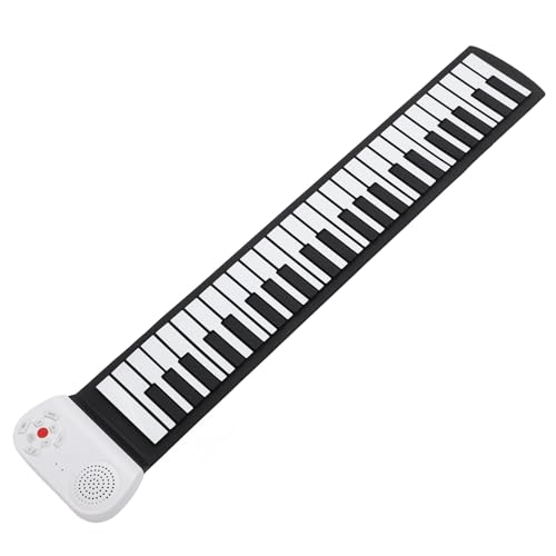 Fockety Roll-up-Piano, 49-Tasten-e-Piano Wiedenerafladbar Elektrons Handrollklavier Roll-up-Keyboard-Klavier Realistischer Klang Elektronisch Klavier für -Reiseklavier (Schwarze und weiße Schlüssel) Fockety Roll-up-Piano, 49-Tasten-e-Piano Wiedenerafladbar Elektrons Handrollklavier Roll-up-Keyboard-Klavier Realistischer Klang Elektronisch Klavier für -Reiseklavier (Schwarze und weiße Schlüssel) von Fockety