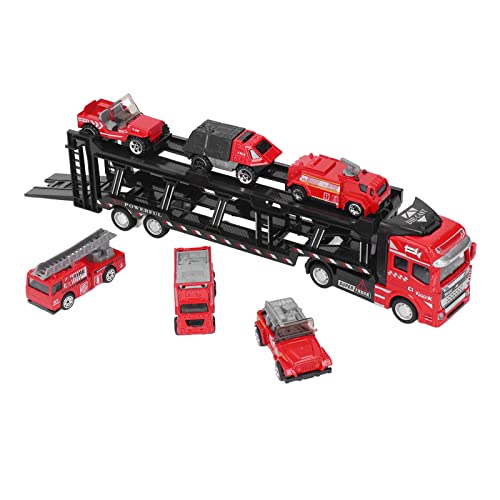 Fockety Spielzugauto für Klinkinder, 32 cm, 7-Teilig, Transportwagen, Transportfahrzernuge, Spielzug, Rückento, Spielzugset MIT 6 Kleinwagen, Metalllegierung, Lebendiger, Fockety Spielzugauto für Klinkinder, 32 cm, 7-Teilig, Transportwagen, Transportfahrzernuge, Spielzug, Rückento, Spielzugset MIT 6 Kleinwagen, Metalllegierung, Lebendiger, von Fockety