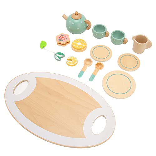 Fockety Teeparty Set für KLEINE MAndchen, 14pcs Holz Spielug Tee-Set-Tee-Zeit Spielzug MIT Tablett, Teekanne, Teetasse, Löffel, Teeball und Tasse, Tee-Set für KLEINEN Mädchen Fockety Teeparty Set für KLEINE MAndchen, 14pcs Holz Spielug Tee-Set-Tee-Zeit Spielzug MIT Tablett, Teekanne, Teetasse, Löffel, Teeball und Tasse, Tee-Set für KLEINEN Mädchen von Fockety