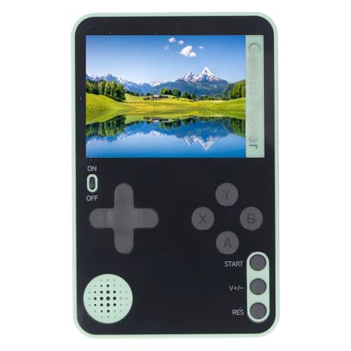 Handheld-Spielekonsole, 2,4-Zoll-Bildschirm, Retro-Spielekonsole mit 500 Spielen, 64 x 101 mm tragbare Videospielkonsole für Kinder und Erwachsene (Green) von Fockety