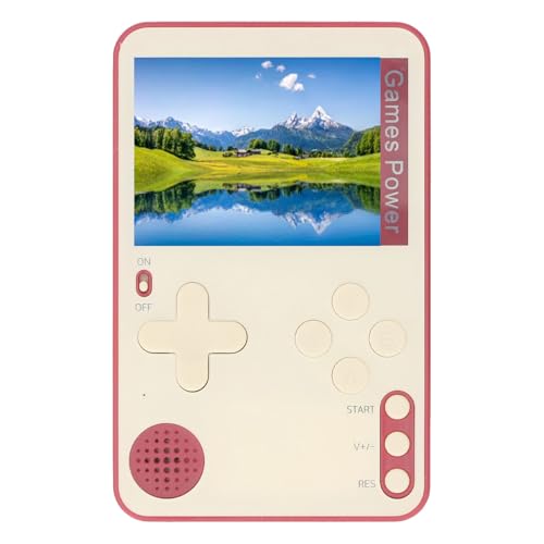 Handheld-Spielekonsole, 2,4-Zoll-Bildschirm, Retro-Spielekonsole mit 500 Spielen, 64 x 101 mm tragbare Videospielkonsole für Kinder und Erwachsene (red) von Fockety