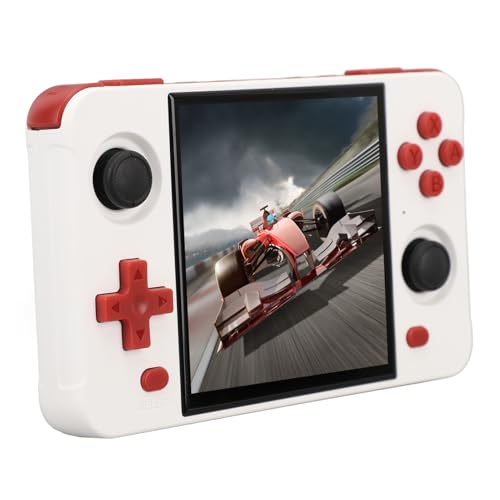 Handheld-Spielekonsole, Dual-Joystick, 4-Zoll-IPS-HD-Bildschirm, Retro-Spielekonsole mit 16G- und 64G-Speicherkarte, Tragbare 4000-mAh-Videospielkonsole für Kinder und Erwachsene von Fockety