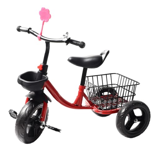 Kleinkind-Dreirad für 1–6-Jährige, Kleinkind-Fahrrad mit Pedal und Aufbewahrungskorb, Baby-Laufrad, Outdoor-Kinder-Dreirad Zum Aufsitzen, Geburtstagsgeschenk für Jungen und Mädchen von Fockety